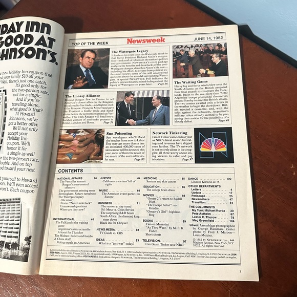 Newsweek Magazine June 1982 Watergate Legacy President Nixon Reagan Skin Cancer - Picture 10 of 12